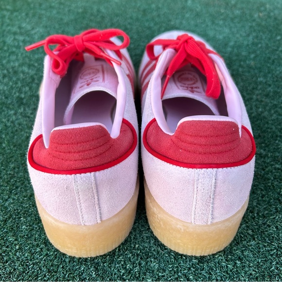 NWT Adidas Samba Sneaker Suede Leather Clear Pink Better Scarlet Red Gum 10.5 - Picture 6 of 14
